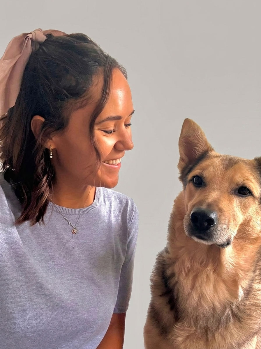 Tiffanie avec son chien